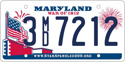 MD license plate 3MD7212