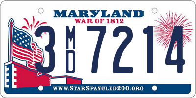 MD license plate 3MD7214