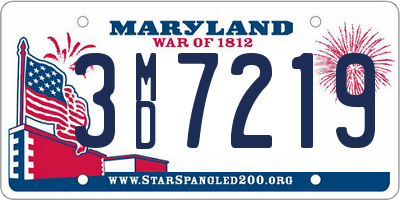 MD license plate 3MD7219