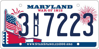 MD license plate 3MD7223