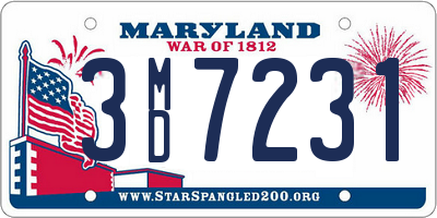 MD license plate 3MD7231