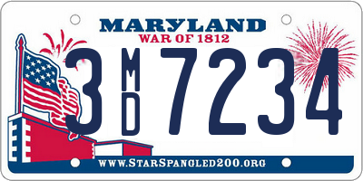 MD license plate 3MD7234