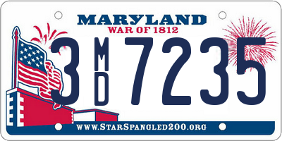 MD license plate 3MD7235