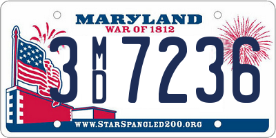 MD license plate 3MD7236