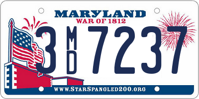 MD license plate 3MD7237