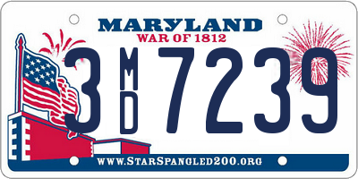 MD license plate 3MD7239