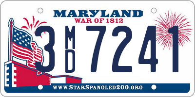 MD license plate 3MD7241