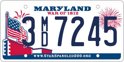 MD license plate 3MD7245