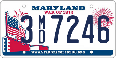 MD license plate 3MD7246