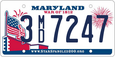 MD license plate 3MD7247