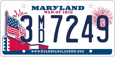 MD license plate 3MD7249