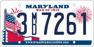 MD license plate 3MD7261