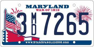 MD license plate 3MD7265