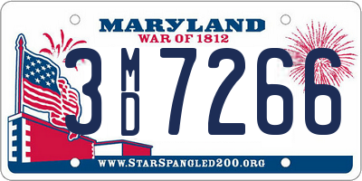 MD license plate 3MD7266