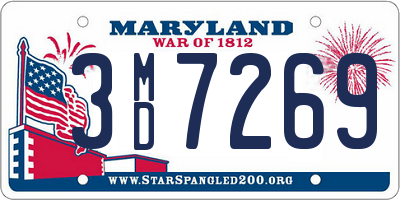 MD license plate 3MD7269