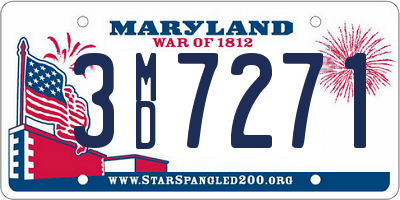 MD license plate 3MD7271