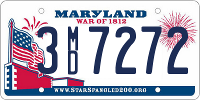 MD license plate 3MD7272