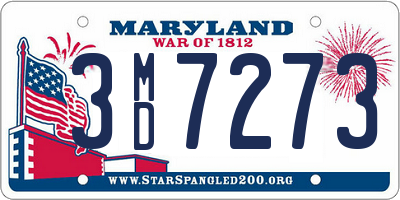 MD license plate 3MD7273