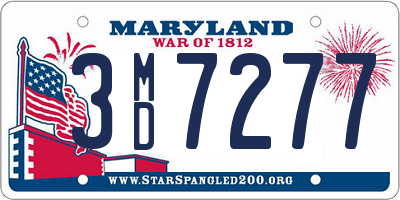 MD license plate 3MD7277