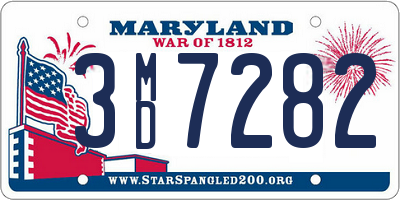 MD license plate 3MD7282