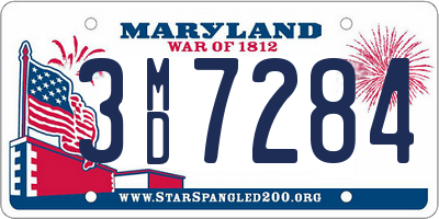 MD license plate 3MD7284