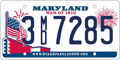 MD license plate 3MD7285