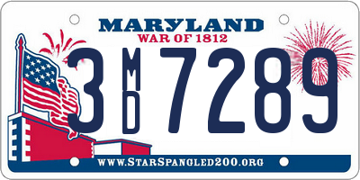 MD license plate 3MD7289