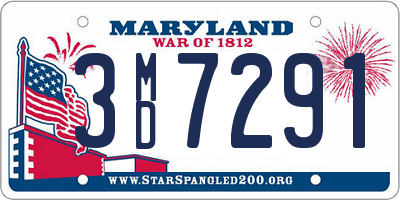 MD license plate 3MD7291