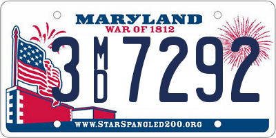 MD license plate 3MD7292