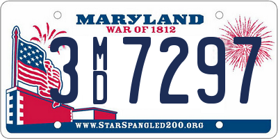 MD license plate 3MD7297