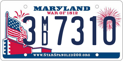 MD license plate 3MD7310