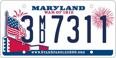 MD license plate 3MD7311