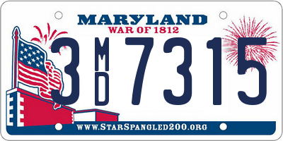 MD license plate 3MD7315
