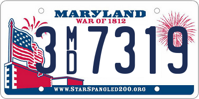 MD license plate 3MD7319