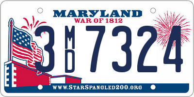 MD license plate 3MD7324