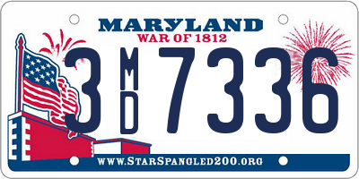 MD license plate 3MD7336