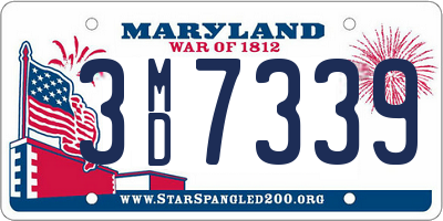 MD license plate 3MD7339