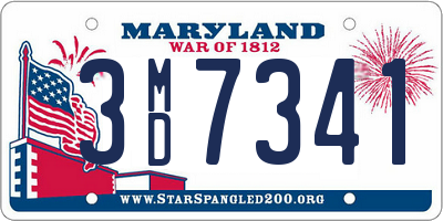 MD license plate 3MD7341