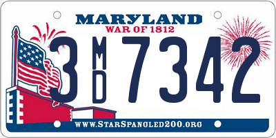 MD license plate 3MD7342