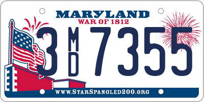 MD license plate 3MD7355