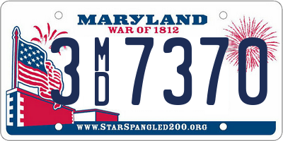 MD license plate 3MD7370
