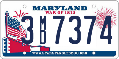 MD license plate 3MD7374