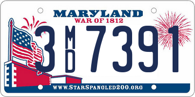 MD license plate 3MD7391