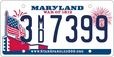 MD license plate 3MD7399