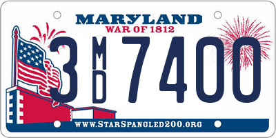 MD license plate 3MD7400