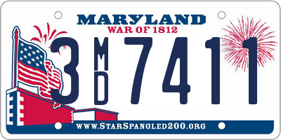 MD license plate 3MD7411