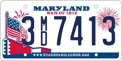 MD license plate 3MD7413