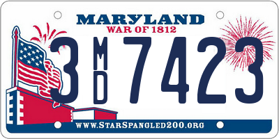 MD license plate 3MD7423