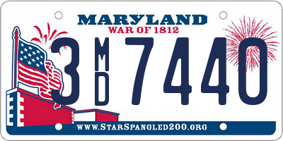 MD license plate 3MD7440