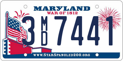 MD license plate 3MD7441